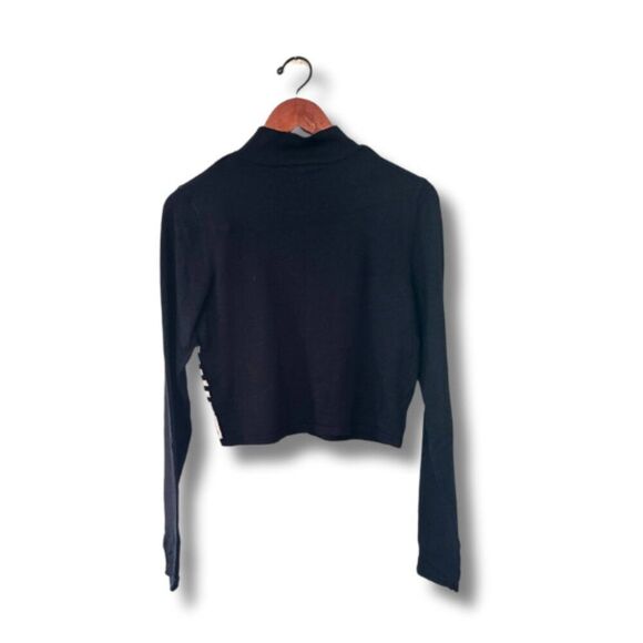 Derek Heart Black & Tan Geometric Striped Midi Pencil Skirt Set Size L - Picture 3 of 9